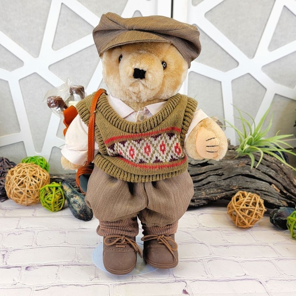 Vintage Tender Heart Treasures 1992 - Sand Trap Sam Teddy Bear Golfer